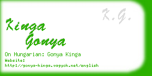 kinga gonya business card